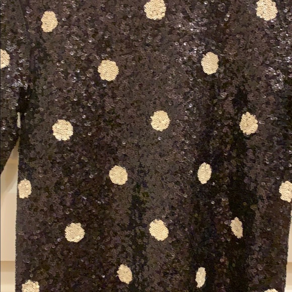 J. Crew size XS black with white polkadot top - Picture 3 of 8